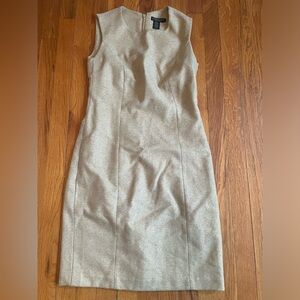 Elegant Sleeveless Beige Dress